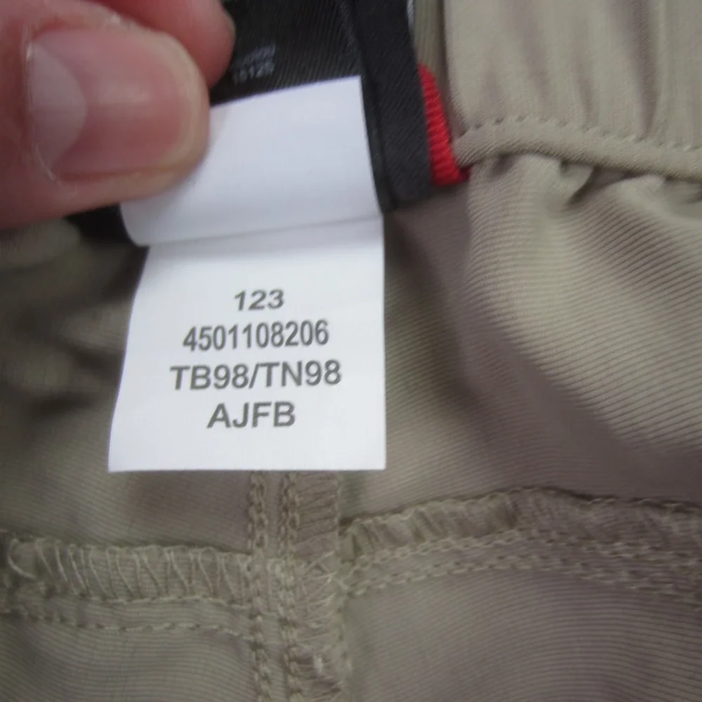 The North Face Pants Mens XXL Khaki Tan Convertible Nylon Zip‎ Ankle Hiking